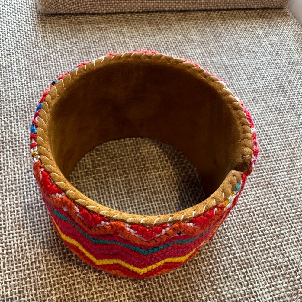 Noonday Collection Colorful Handcrafted Chevron Pattern Bracelet